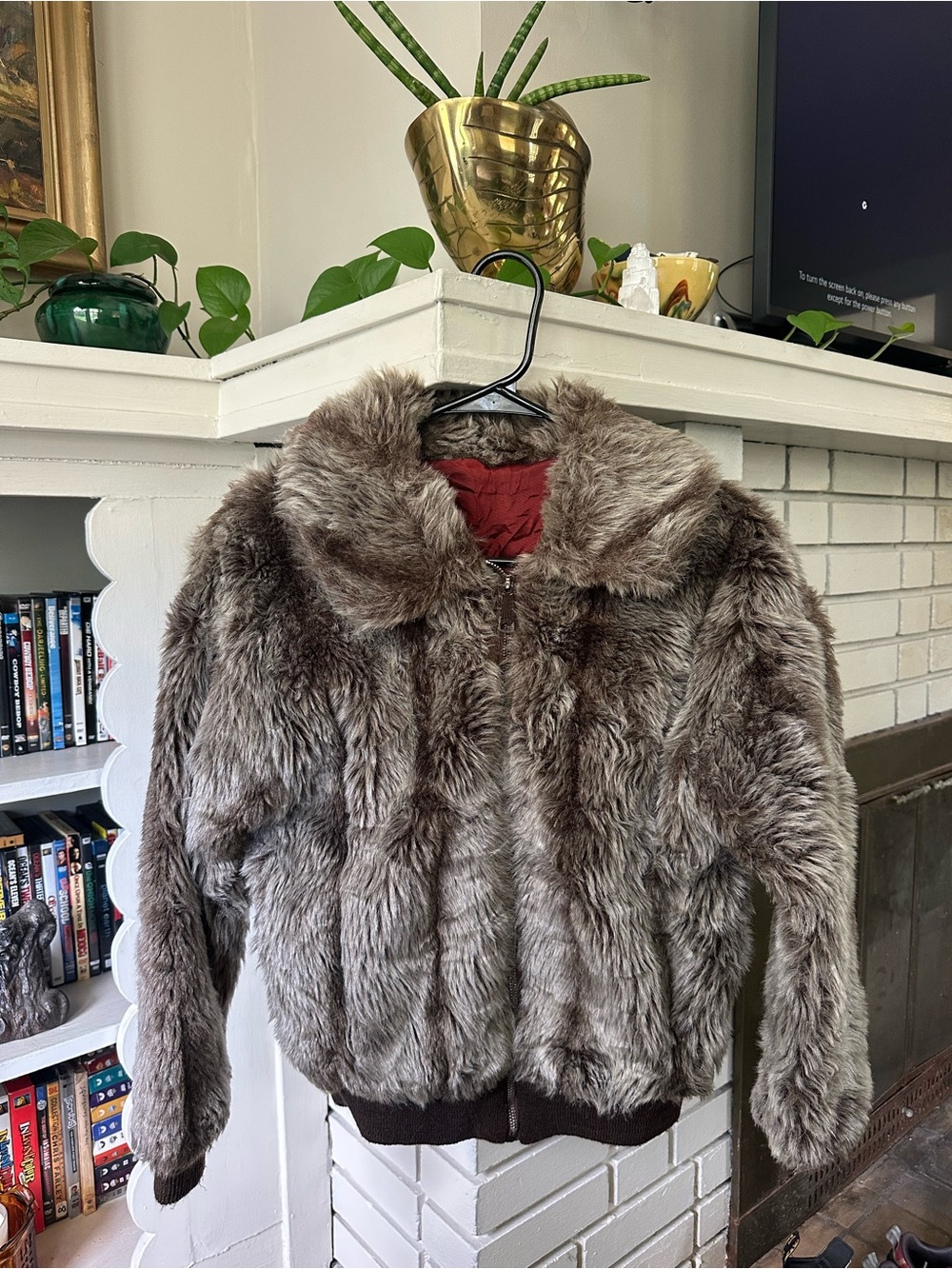 Vintage 1970’s Faux Fur Bomber Jacket